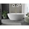 Mexen Eris cada freestanding 155 x 80 cm, alb, supraplinare aurie - 53441558000-50