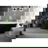 Mexen Eris cadă freestanding 155 x 80 cm, alb/negru, supraplin alb - 53441558075-20