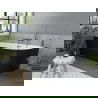 Mexen Mia cada dezactivată stând de sine, colț stânga 170 x 80 cm, alb/negru, evacuare gun metal - 52691708075L-95