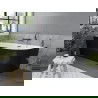 Cada Mia cadă independentă colțară stângă 170 x 80 cm, alb/negru, preluare crom - 52691708075L-01