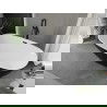 Mexen Eris cadă independentă 155 x 80 cm, alb/negru, scurgere neagră - 53441558075-70