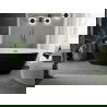 Mexen Eris cadă freestanding 155 x 80 cm, alb/negru, scurgere gun metal - 53441558075-95