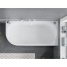 Mexen Mia cada de baie freestanding colţară dreapta 170 x 80 cm, alb, deversare albă - 52691708000P-20