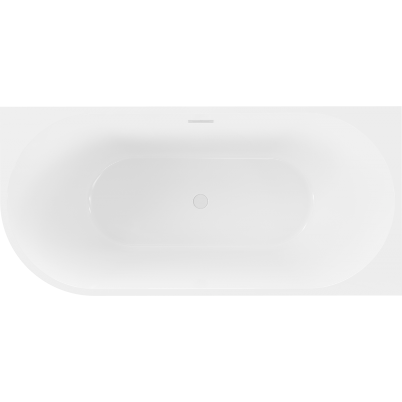 Mexen Mia cadă de sine stătătoare colț dreapta 170 x 80 cm, albă, preaplin alb - 52691708000P-20