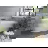 Mexen Mia cadă freestanding colțar dreapta 170 x 80 cm, alb, evacuare neagră - 52691708000P-70