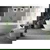 Mexen Eris cadă freestanding 170 x 80 cm, alb, evacuare gun metal - 53441708000-95