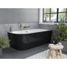 Mexen Mia cada de baie freestanding colțar dreaptă 170 x 80 cm, alb/negru, scurgere aurie - 52691708075P-50