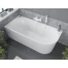 Mexen Mia cadă freestanding colțar stâng 180 x 80 cm, alb, preaplin alb - 52691808000L-20