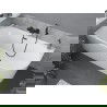 Mexen Mia cadă liberă colțară stânga 180 x 80 cm, albă, cu preaplin negru - 52691808000L-70
