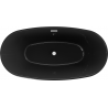 Mexen Eris cada liberă 170 x 80 cm, neagră, cu preaplin alb - 53441708070-20