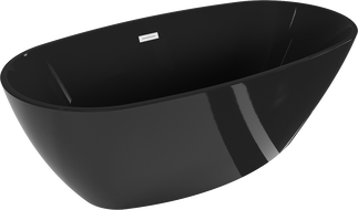 Mexen Eris cada independentă 170 x 80 cm, neagră, preaplin alb - 53441708070-20