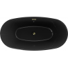 Mexen Eris cada de baie independenta 170 x 80 cm, negru, cu preaplin auriu - 53441708070-50