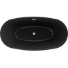 Mexen Eris cada liberă 170 x 80 cm, neagră, evacuare aurie periată - 53441708070-55