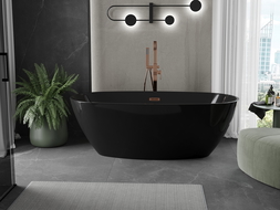 Mexen Eris cada wolnostojąca 170 x 80 cm, negru, preaplin roz auriu - 53441708070-60