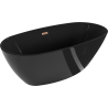 Mexen Eris szabadon álló kád 170 x 80 cm, fekete, csiszolt bronz lefolyó - 53441708070-65