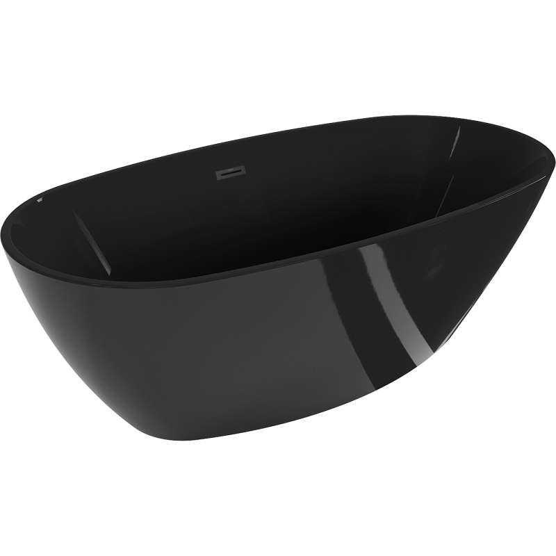 Mexen Eris cadă independentă 170 x 80 cm, neagră, preaplin negru - 53441708070-70