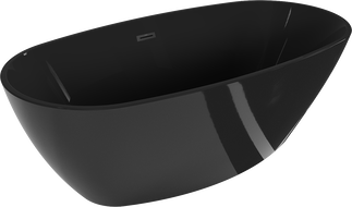 Mexen Eris cadă de sine stătătoare 170 x 80 cm, neagră, preaplin negru - 53441708070-70