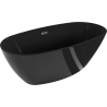 Mexen Eris szabadon álló kád 170 x 80 cm, fekete, gun metal túlfolyó - 53441708070-95