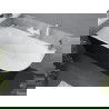 Mexen Mia szabadon álló bal sarok 180 x 80 cm, fehér/fekete, fehér túlfolyó - 52691808075L-20