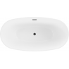 Cada Eris cadă freestanding 180 x 80 cm, alb, supraplin negru - 53441808000-70