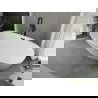 Mexen Eris szabadon álló kád 180 x 80 cm, fehér, fekete túlfolyó - 53441808000-70
