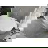 Mexen Eris szabadonálló kád 180 x 80 cm, fehér, kefélt nikkel lefolyó - 53441808000-97