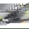 Cada Mia cadă freestanding colțară dreapta 180 x 80 cm, alb, cu sistem de tip scurgere din aur periat - 52691808000P-55