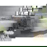 Mexen Mia cadă freestanding unghiulară dreaptă 180 x 80 cm, albă, evacuare aur roz - 52691808000P-60