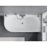 Cada baie freestanding coltar dreapta 180 x 80 cm, alb, preaplin gun metal - 52691808000P-95