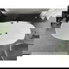 Mexen Eris cadă liberă 180 x 80 cm, alb/negru, preaplin negru - 53441808075-70