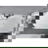 Cada baie independenta colturala dreapta 180 x 80 cm, alba/neagra, preaplin negru - 52691808075P-70