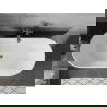 Mexen Flavia cadă liberă 150 x 75 cm, albă, scurgere gri cu finisaj periat - 54031507500-66