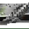 Mexen Flavia cadă liberă 150 x 75 cm, alb/negru, și scurgere albă - 54031507575-20