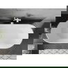 Mexen Flavia cadă liberă 150 x 75 cm, alb/negru, și scurgere albă - 54031507575-20