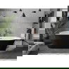 Mexen Flavia cadă freestanding 150 x 75 cm, alb/negru, suprafață aurie roz - 54031507575-60