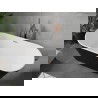 Mexen Flavia szabadon álló kád 150 x 75 cm, fehér/fekete, brushed réz lefolyó - 54031507575-65
