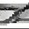 Cadă freestanding Mexen Flavia 150 x 75 cm, alb/negru, scurgere nichel periat - 54031507575-97