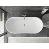 Cadă freestanding Mexen Montana 150 x 75 cm, alb, evacuare crom - 52011507500-01