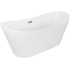 Mexen Montana cada freestanding 150 x 75 cm, alb, scurgere gri armat - 52011507500-66