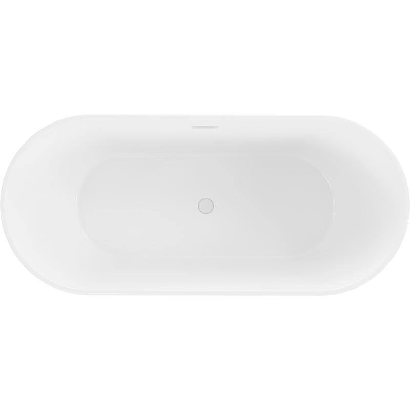 Mexen Flavia cadă de sine stătătoare 160 x 75 cm, albă, preaplin alb - 54031608000-20