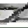 Mexen Flavia cadă liberă 160 x 75 cm, albă, overflow aurit periat - 54031608000-55