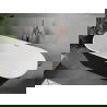 Mexen Flavia szabadon álló kád 160 x 75 cm, fehér/fekete, rózsaszín arany lefolyó - 54031608075-60