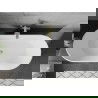 Cada Flavia cadă freestanding 160 x 75 cm, alb/negru, evacuare din aur periat - 54031608075-55