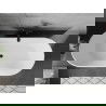 Cada Flavia cadă liberă 160 x 75 cm, alb/negru, scurgere neagră - 54031608075-70