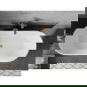 Mexen Flavia cadă liberă 170 x 75 cm, albă, scurgere din cupru periat - 54031708000-65
