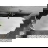 Mexen Flavia cadă freestanding 170 x 75 cm, alb, preaplin gun metal - 54031708000-95