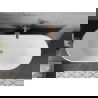 Cada Flavia cada liberă 170 x 75 cm, alb/negru, evacuare cu cupru periat - 54031708075-65