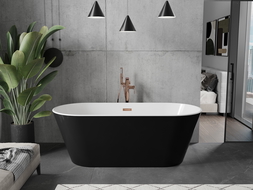 Cada Flavia cada independente 170 x 75 cm, alb/negru, scurgere aur roz - 54031708075-60