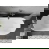 Mexen Flavia cadă independentă 170 x 75 cm, alb/negru, supapă gun gray periat - 54031708075-66