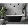 Mexen Flavia cadă freestanding 170 x 75 cm, alb/negru, supraetajare nichel periat - 54031708075-97